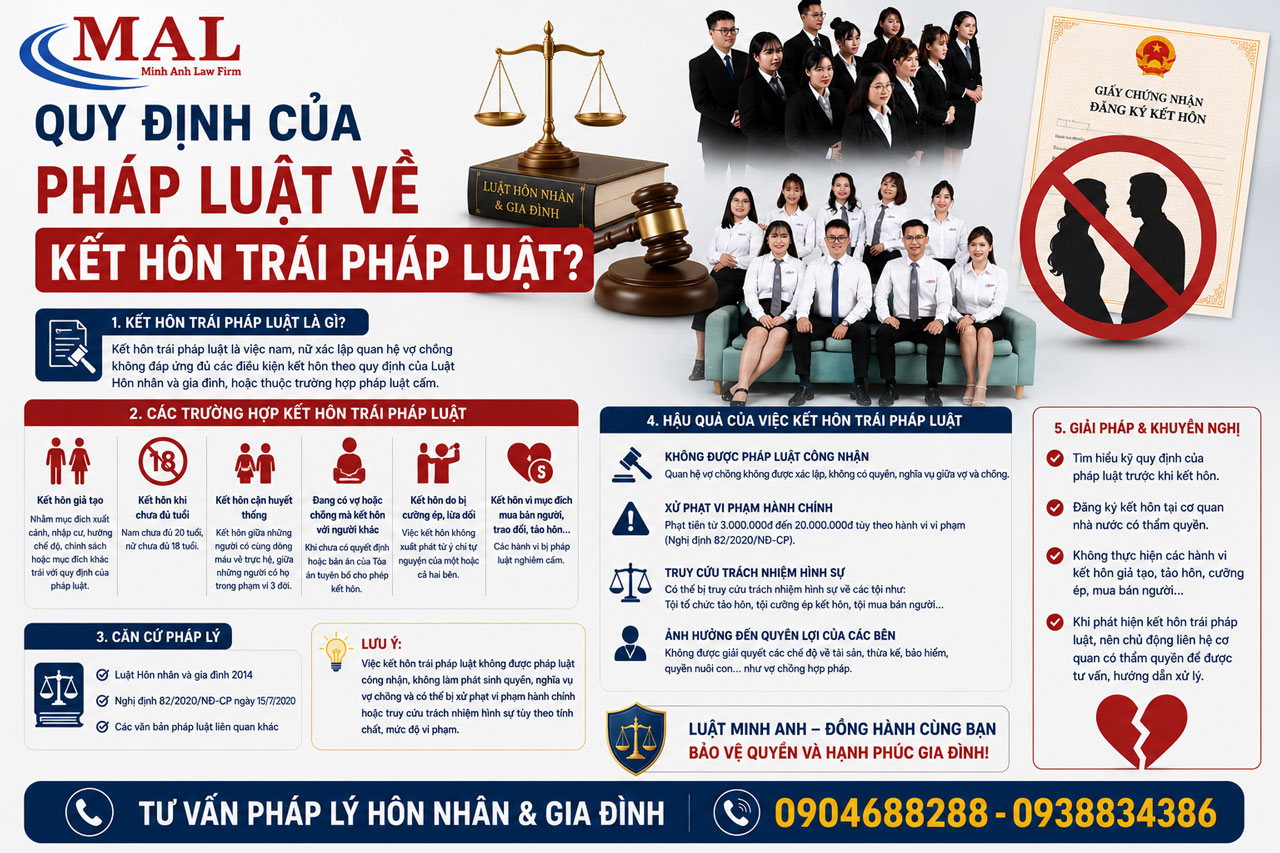 Quy định của pháp luật về kết hôn trái phát luật